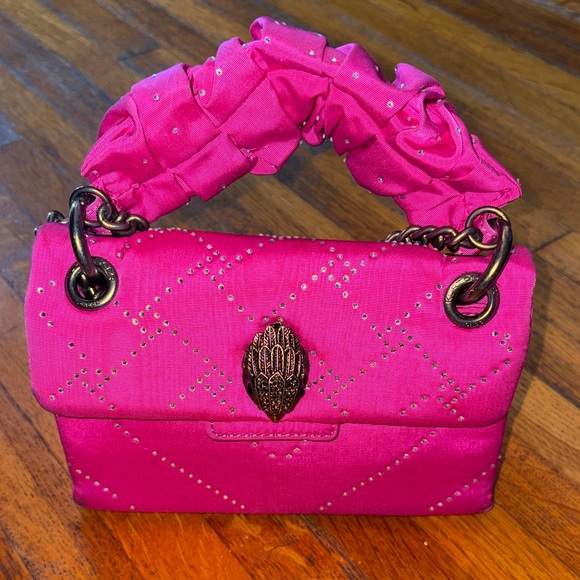 Kurt Geiger Handbags - Kurt Geiger Hot Pink Quilted Chain-Handle Shoulder Bag
